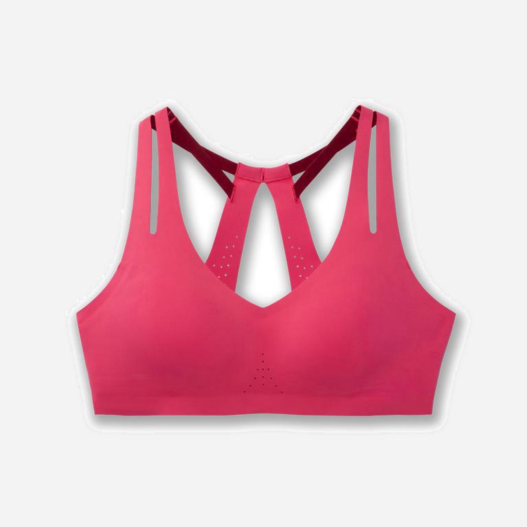 Brooks Dare Strappy Womens Running Bra - Hot Pink - Philippines (647830ZOA)